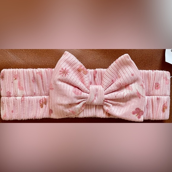 BNWT! Unbranded Sample,🦄🌸 printed, yummy rib infant/toddler headband self bow - Picture 6 of 9